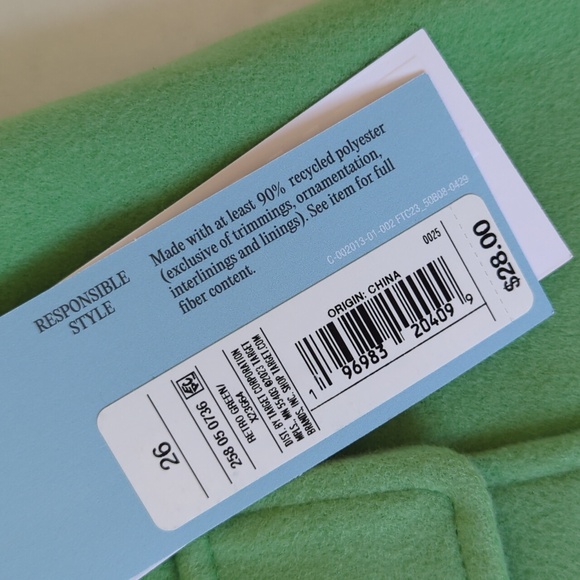 NWT Future Collective w/Reese Blutstein Double Pocket Mini Skirt 26 Retro Green - Picture 10 of 15